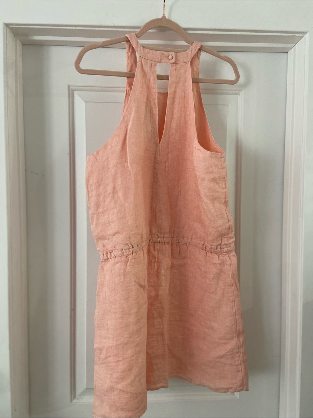 Joie Peach Halter Tie-Waist Summer Dress - Picture 4 of 8
